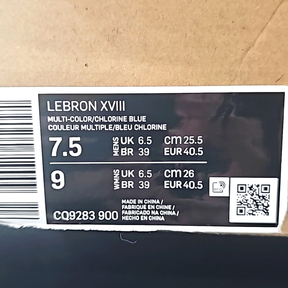 Nike LeBron 18 Multicolor Men's 7.5 sku CQ9283 900 - Picture 8 of 8